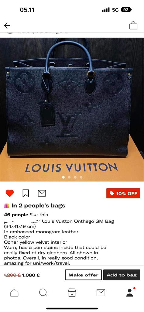 Re:up Depop refuses to issue a refund on a fake LV bag. What .